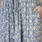 InWeave Powder Blue Ikkat Print Harem Pant - Swadesiicart