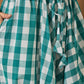InWeave Light Blue Big Check Cowl Harem - Swadesiicart
