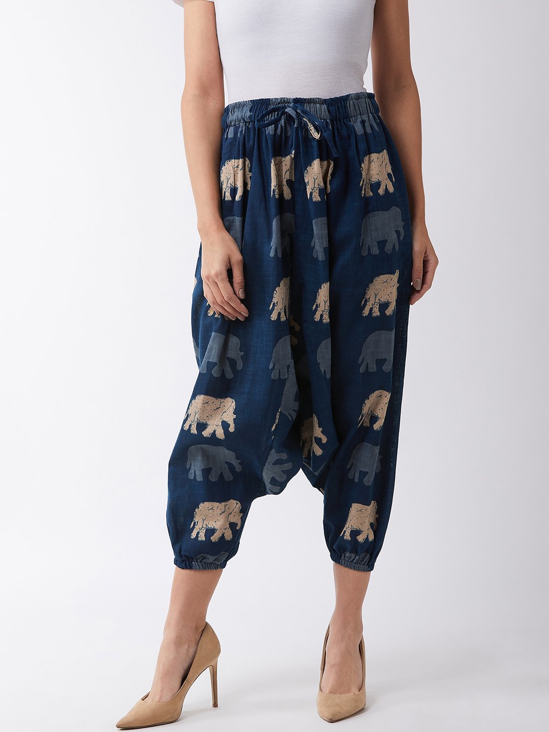 InWeave Elephant Print Harem Pants - Swadesiicart