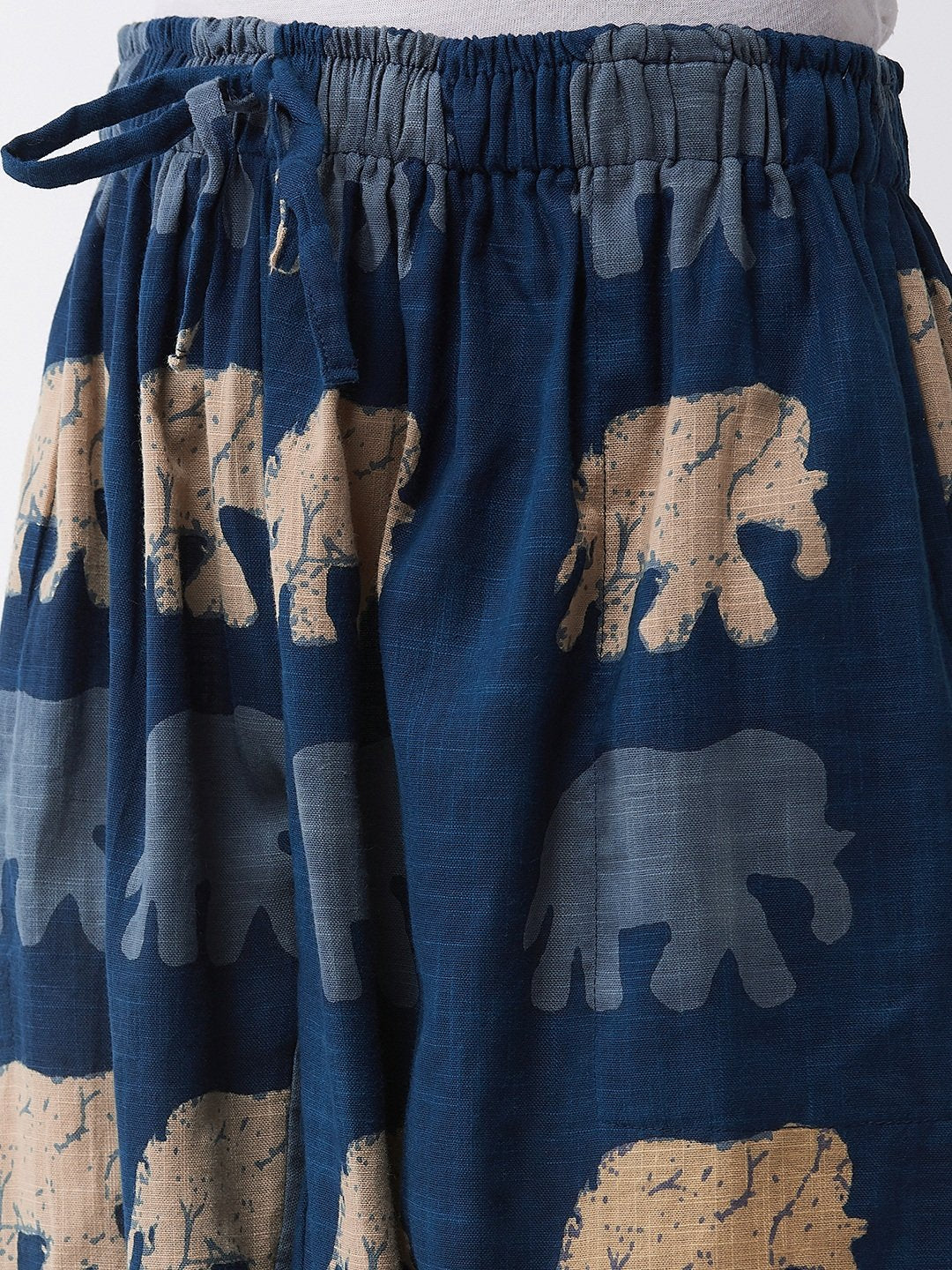 InWeave Elephant Print Harem Pants - Swadesiicart