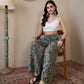 InWeave Green Big Jaal Palazzo - Swadesiicart
