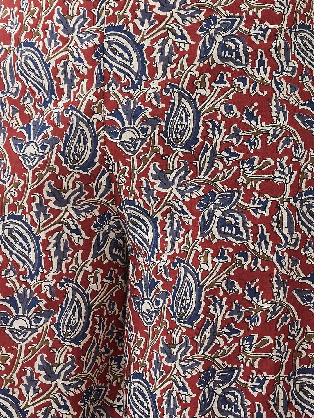 InWeave Women's Maroon Kalamkari Palazzo - Swadesiicart