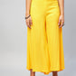 InWeave Women's Solid Yellow Palazzo - Swadesiicart