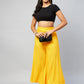 InWeave Women's Solid Yellow Palazzo - Swadesiicart