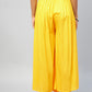 InWeave Women's Solid Yellow Palazzo - Swadesiicart