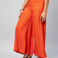InWeave Solid Orange Palazzo - Swadesiicart