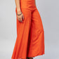 InWeave Solid Orange Palazzo - Swadesiicart