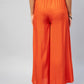 InWeave Solid Orange Palazzo - Swadesiicart