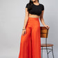 InWeave Solid Orange Palazzo - Swadesiicart