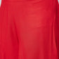 InWeave Solid Red Palazzo - Swadesiicart