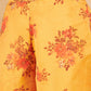 InWeave Mustard Rose Printed Organza Palazzo - Swadesiicart