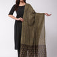 InWeave Green Boota Cotton Dupattas - Swadesiicart