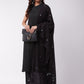 InWeave Black Bird Print Cotton Dupattas - Swadesiicart