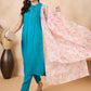 InWeave White Peach Floral Print Organza Dupatta - Swadesiicart