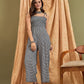 InWeave Black Small Check Strappy Jumpsuit - Swadesiicart