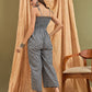 InWeave Black Small Check Strappy Jumpsuit - Swadesiicart