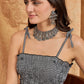 InWeave Black Small Check Strappy Jumpsuit - Swadesiicart