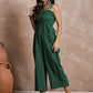 InWeave Green Kantha Strappy Jumpsuit - Swadesiicart