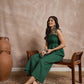 InWeave Green Kantha Strappy Jumpsuit - Swadesiicart