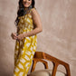 InWeave Honey Yellow Beige Strappy Jumpsuit - Swadesiicart