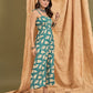 InWeave Marin Teal Beige Strappy Jumpsuit - Swadesiicart
