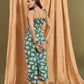 InWeave Marin Teal Beige Strappy Jumpsuit - Swadesiicart