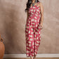 InWeave Punch Pink Beige Strappy Jumpsuit - Swadesiicart