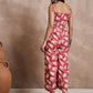 InWeave Punch Pink Beige Strappy Jumpsuit - Swadesiicart