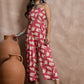 InWeave Punch Pink Beige Strappy Jumpsuit - Swadesiicart