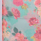 InWeave Pear Green Pink Floral Organza Dupatta - Swadesiicart