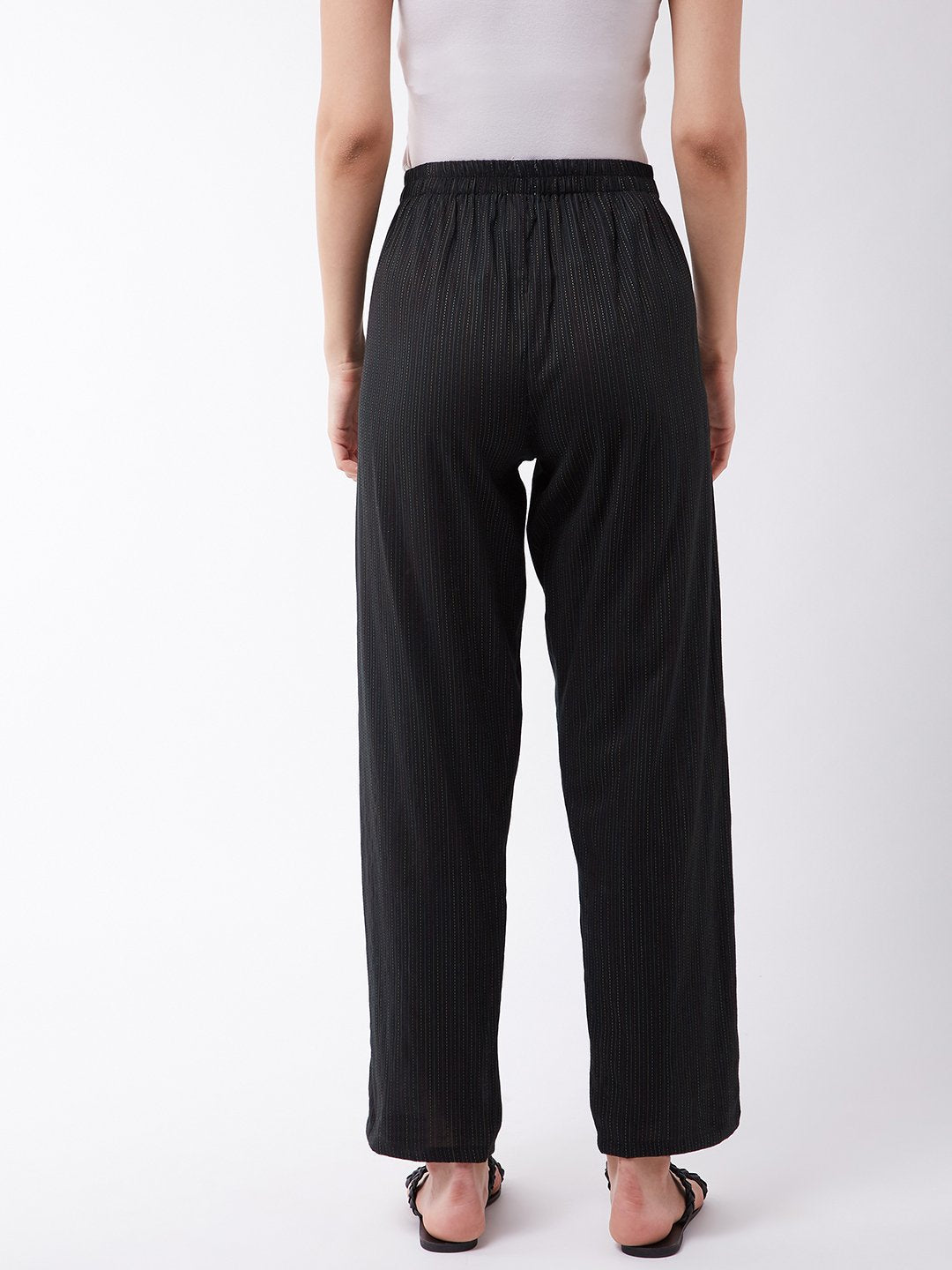 InWeave Black Kantha Pant - Swadesiicart