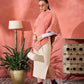 InWeave Coral Rabbit Faux Fur Poncho - Swadesiicart