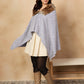 InWeave Blue White Check Acrylic Fur Poncho - Swadesiicart