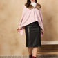 InWeave Pink White Check Acrylic Fur Poncho - Swadesiicart
