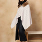 InWeave Mauve White Big Check Acrylic Fur Poncho - Swadesiicart