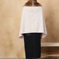 InWeave Mauve White Big Check Acrylic Fur Poncho - Swadesiicart