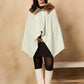 InWeave Green White Big Check Acrylic Fur Poncho - Swadesiicart