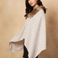 InWeave Multi White Acrylic Fur Poncho - Swadesiicart