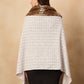 InWeave Multi White Acrylic Fur Poncho - Swadesiicart