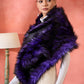 InWeave Purple Black Faux Fur Cape - Swadesiicart