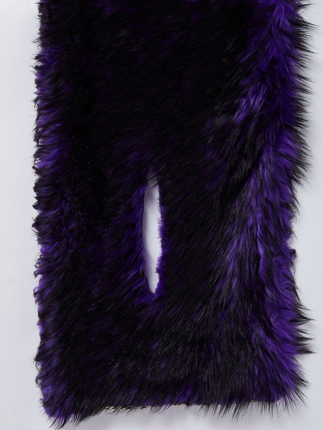 InWeave Purple Black Faux Fur Cape - Swadesiicart