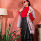 InWeave Maroon Icy Snowy Rabbit Faux Fur Cape - Swadesiicart
