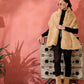 InWeave Beige Rabit Faux Fur Cape - Swadesiicart