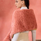 InWeave Coral Rabbit Faux Fur Cape - Swadesiicart