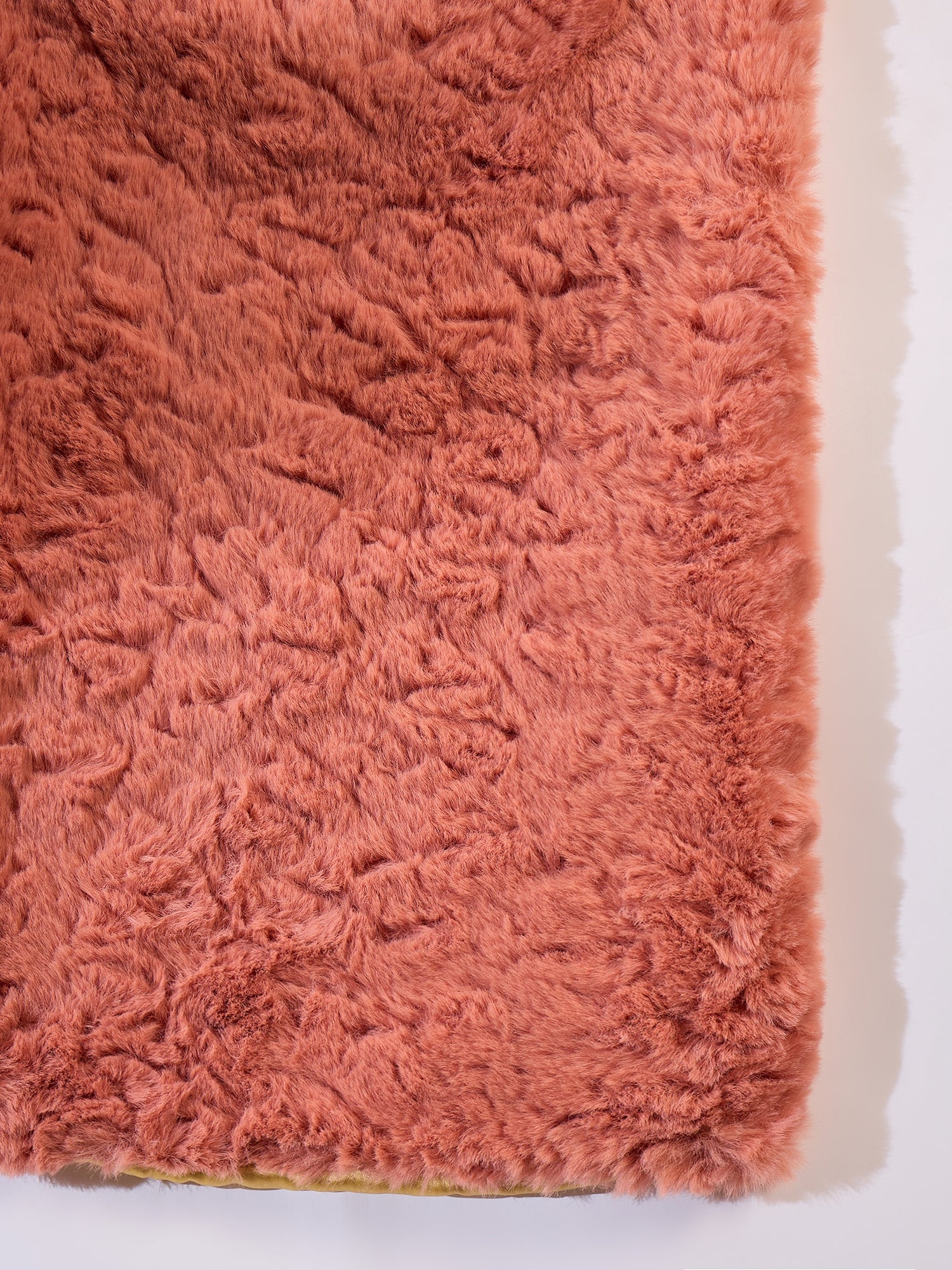 InWeave Coral Rabbit Faux Fur Cape - Swadesiicart