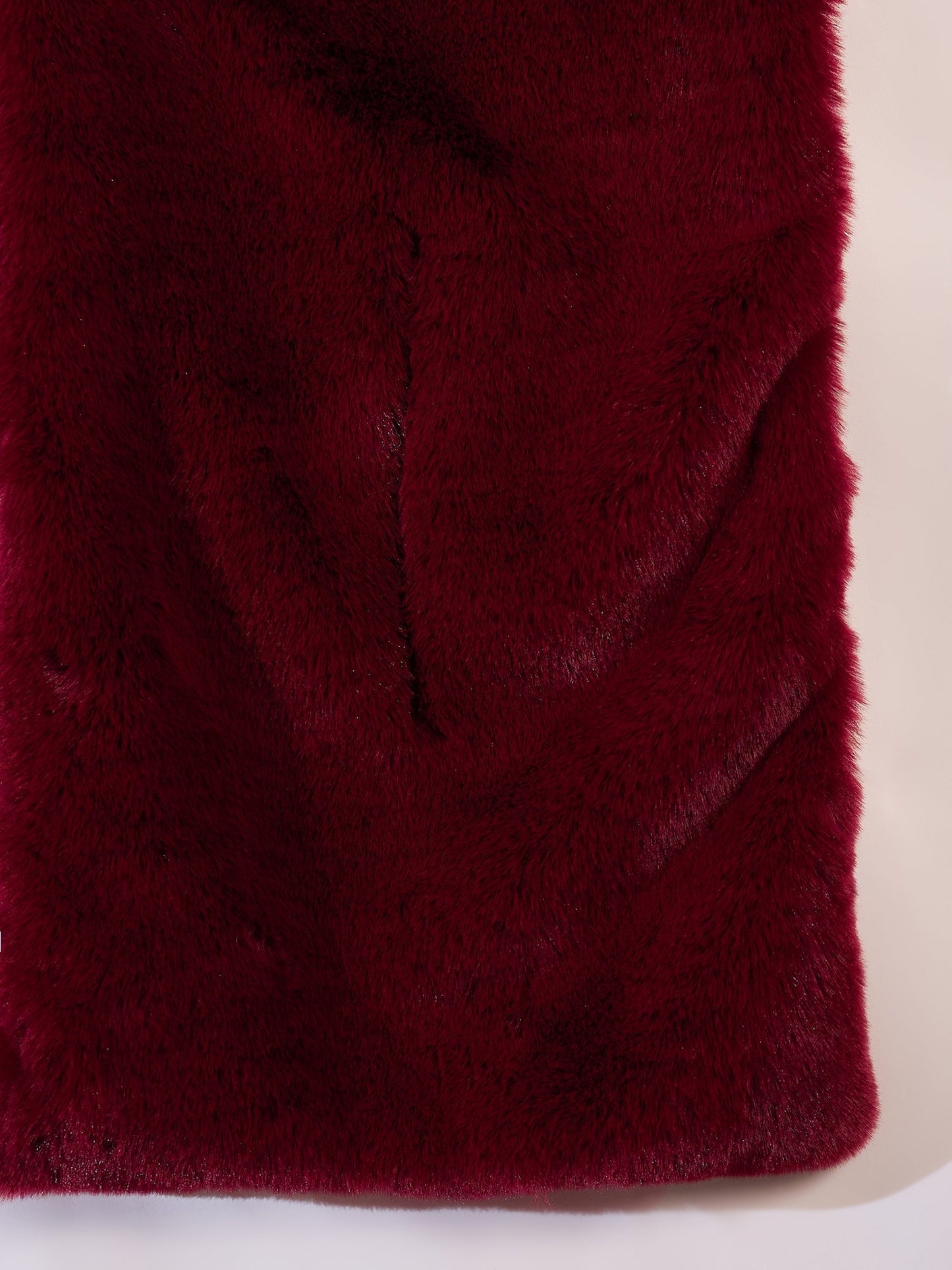 InWeave Burgundy Faux Fur Cape - Swadesiicart
