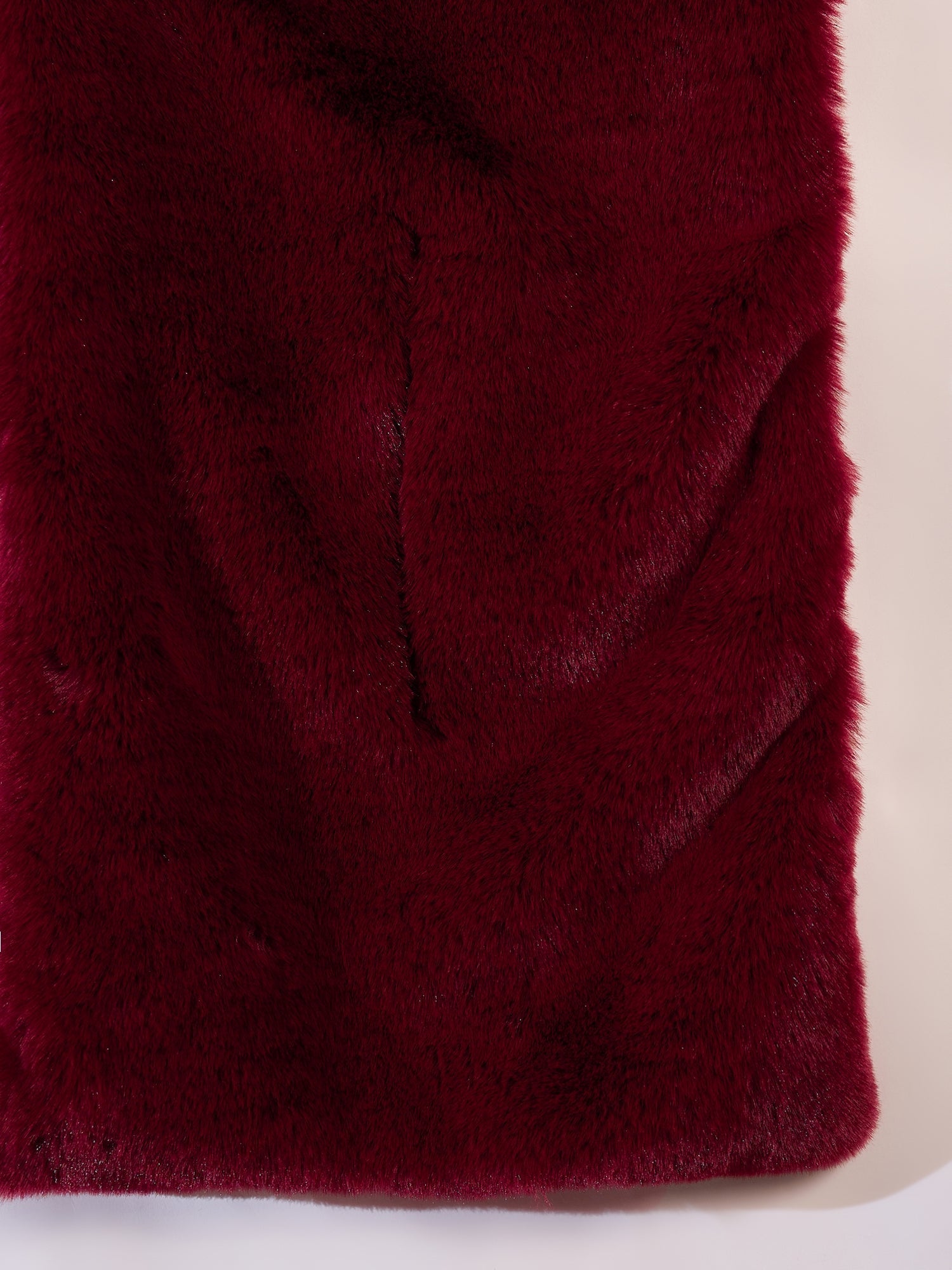 InWeave Burgundy Faux Fur Cape - Swadesiicart