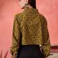 InWeave Dark Yellow Kalamkari Pocket Jacket - Swadesiicart