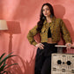 InWeave Dark Yellow Kalamkari Pocket Jacket - Swadesiicart