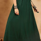 InWeave Green Chikankari Skirt - Swadesiicart